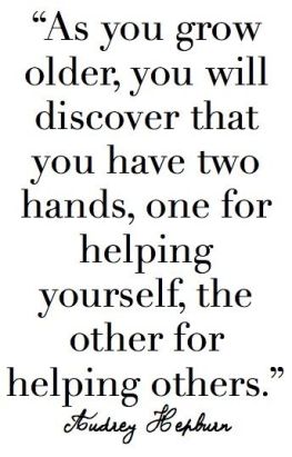 Help yourself by helping others